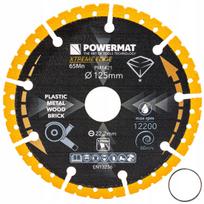 Deimantinis diskas 125 mm metalui, medžiui, plytoms, PVC, keramikai