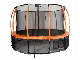 Sodo batutas Jumpi 487 cm Maxy Comfort Plus, oranžinis, su apsauginiu tinklu