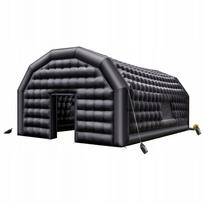 Pripučiama palapinė VEVOR, 8x6x4 m, su 1100 W oro pūtiku ir 2 langais, juoda