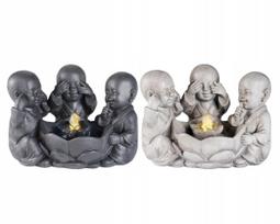 Dekoratyvinis kambario fontanas su LED, Budos figūra, 32 cm, 3 dalių komplektas