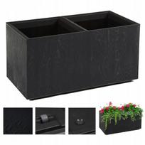 Dėžė su ratukais KARO ECO, perdirbta, 80x40, juodos betono spalvos