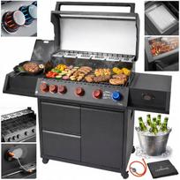 Lauko kepsninė Garden Grill CAST IRON LEHMANN 5+1, 20,5 kW, su baliono spintele