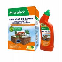 Bakterijos septikams MICROBEC ULTRA, 1 kg, citrinų kvapo + tualeto bio gelis, 500 ml
