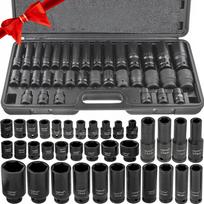 Smūginė galvučių rinkinys 8–32 mm, 1/2", 35 vnt., lagamine, Cr-Mo