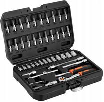 Raktų ir antgalių rinkinys 1/4", 46 vnt., NEO TOOLS 10-004