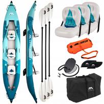 Pripučiamoji baidarė Aqua Marina Betta 475, 3 vietų, mėlyna, su plūduru