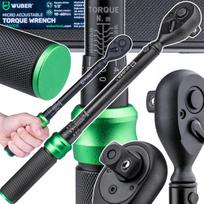 Veržliaraktis su dinamometru 1/2", 10–60 Nm, su fiksatoriumi, ISO 6789, CRV dėklas