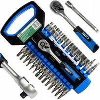Galvučių ir antgalių rinkinys su terkšle 1/4'', 28 vnt., TORX, imbus, prailgintuvas
