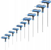 TORX raktų rinkinys HOGERT HT1W881, ilgi, T8–T45, 10 vnt.