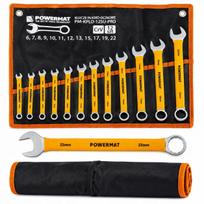 Raktų rinkinys 12 vnt. 6–22 mm CrV dėkle