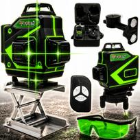 Žalias 4D 360° savaime išsilyginantis kryžminis lazerinis nivelyras