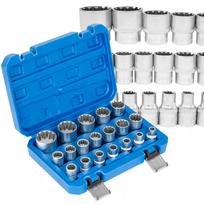 Galvutės rinkinys FARYS VARIO PLUS, 1/2", 19 vnt., 8–32 mm, CR-V