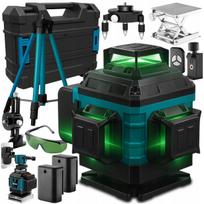 Kryžminis lazerinis nivelyras 4D, 16 linijų, 360°, su trikoju