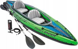 Pripučiamoji baidarė Intex Challenger K2, 351 cm, 2 vietų, su irklomis ir siurbliu