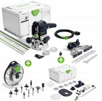 Frezeris FESTOOL 578053 su priedais, pjūklų komplektu ir FS 800 kreipiančiąja liniuote