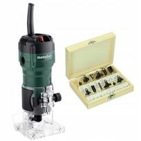 Kraštų frezavimo staklės METABO FM 500-6 su 6 mm keičiamų frezų rinkiniu