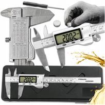 Skaitmeninis metalinis slankmatis 150 mm su LCD ekranu dėkle