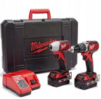Įrankių rinkinys Milwaukee M18 BPP2C-402C, 18V, 2x 4.0 Ah