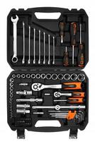 Raktų ir galvučių rinkinys NEO TOOLS, 100 dalių, 1/2" ir 1/4