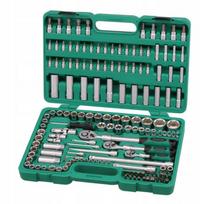 Raktų ir galvučių rinkinys su terkšle 1/4", 3/8" ir 1/2", 155 vnt., Honiton
