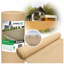 Tinklinė uždanga balkonui, 1,2x10 m, 95%, 200 g/m², smėlio spalvos, su UV apsauga