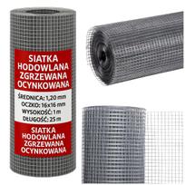 Cinkuotas tinklas graužikų narvams, 1,2 mm, 16x16 mm, 25 m²