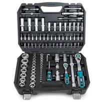 Galvučių rinkinys 1/2", 1/4", terkšlės, Torx ir šešiakampiai antgaliai, 94 vnt., FR2028