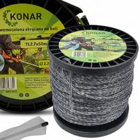 Žoliapjovės pjovimo valas KONAR, 2,4 mm, 100 m, sustiprintas, susuktas