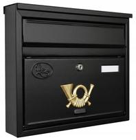 Laiškų dėžutė LETTERBOX T11, juoda, pagaminta Lenkijoje