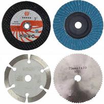 Šlifuoklio disko rinkinys 76 mm, 4 vnt., metalui, medžiui, plienui
