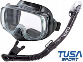 Nardymo rinkinys TUSA: IMPREX 3D kaukė ir DRY VALVE UC3325 snorkelis, juoda