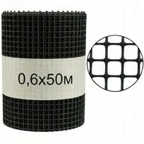 Plastikinis sodo tinklas, juodas, 60 cm x 50 m, atsparus UV
