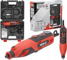 Elektrinis mini grąžtas YATO, 130 W, 3,2 mm, su greičio reguliavimu, 83 priedai