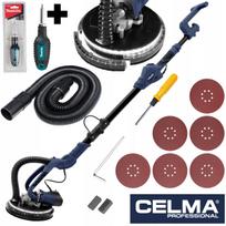 Gipso šlifuoklis CELMA PRO PRBt 225LEO LED ir suktuvas MAKITA