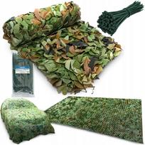 Karinis maskuojamasis tinklas 2x4 m, 8 m², su tvirtinimo juostelėmis