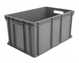 Plastikinė transportavimo dėžė EURO, pilka, 60x40x30 cm, aukšta