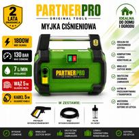 Aukšto slėgio plovimo įrenginys PartnerPro PSP-1800 130 bar 1800W compact automobiliui