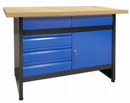 Metalinis darbo stalas 120 x 60 cm su stalčiais ir spintele