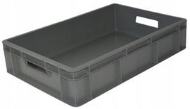Plastikinė dėžė EURO 130, 60x40x13 cm, pilka