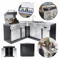 Lauko virtuvės grilis Char-Broil su akmens stalviršiu, kriaukle, 6.6 kW, plieninis