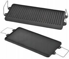 Ketaus dvipusė grotelė 52 x 25 cm kepsninėms ir laužavietėms
