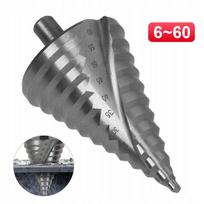 Metalo laiptinis grąžtas 6-60 mm RICHMANN
