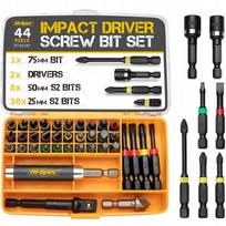 Grąžtų ir atsuktuvų antgalių rinkinys Hi-Spec, 44 vnt., 1/4" šešiakampis, PZ, Torx