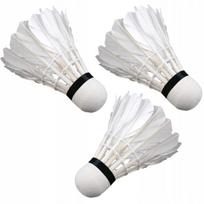 Badmintono plunksniniai kamuoliukai ENERO, balti, 3 vnt.