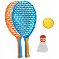 Badmintono rinkinys: 37 cm raketės, kamuoliukas ir plunksninukas
