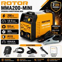 Suvirinimo aparatas inverterinis MMA200-MINI ROTOR, 200A, kompaktiškas