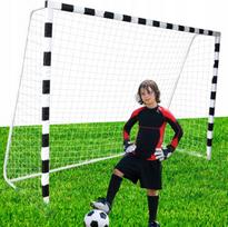 Didelis nešiojamas metalinis futbolo vartas vaikams, 300x200 cm
