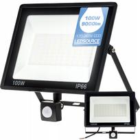 Lauko LED prožektorius su judesio ir sutemų jutikliu, 100W