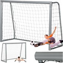 Futbolo vartai 300x200x120 cm, metaliniai, su tvirtu 60 mm rėmu ir tinkleliu