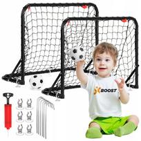 Futbolo vartų rinkinys vaikams, 2 vartai, su kamuoliu ir pompa